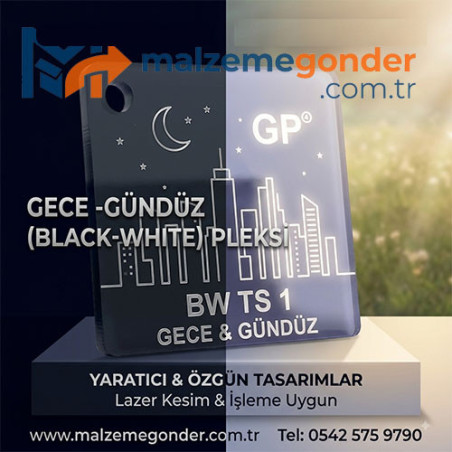GECE/GÜNDÜZ (BLACK-WHITE) DÖKME PLEKSİLER
