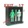 BAY/BAYAN WC - ÇİFT TARAFLI IŞIKLI EXIT ÇIKIŞ LEVHASI - EXIT 17