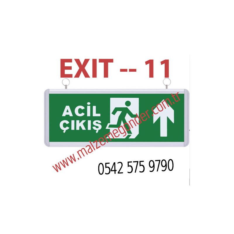EXIT +YUKARI KOŞAN ADAM - ÇİFT TARAFLI IŞIKLI EXIT ÇIKIŞ LEVHASI - EXIT 11