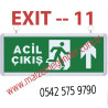 EXIT +YUKARI KOŞAN ADAM - ÇİFT TARAFLI IŞIKLI EXIT ÇIKIŞ LEVHASI - EXIT 11