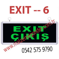 EXIT ÇIKIŞ YAZISI - ÇİFT TARAFLI IŞIKLI EXIT ÇIKIŞ LEVHASI - EXIT 6
