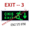 MERDİVEN AŞAĞI KOŞAN ADAM - ÇİFT YÖNLÜ IŞIKLI EXIT ÇIKIŞ LEVHASI - EXIT 3