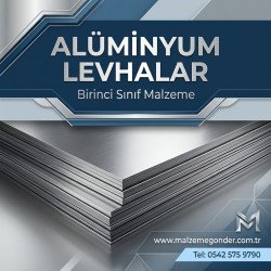 ALÜMİNYUM LEVHA - 100 CM X 200 CM