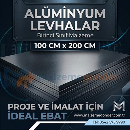 ALÜMİNYUM LEVHA - 100 CM X 200 CM