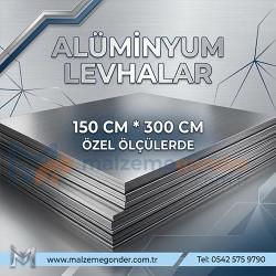 ALÜMİNYUM LEVHA - 150 CM X 300 CM