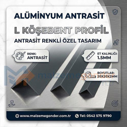 ANTRASİT L KÖŞEBENT ALÜMİNYUM 1.2MM KALINLIK