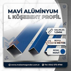 MAVİ L KÖŞEBENT ALÜMİNYUM 1.2MM KALINLIK