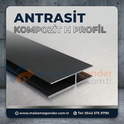 ANTRASİT KOMPOZİT H PROFİL (ALÜMİNYUM)