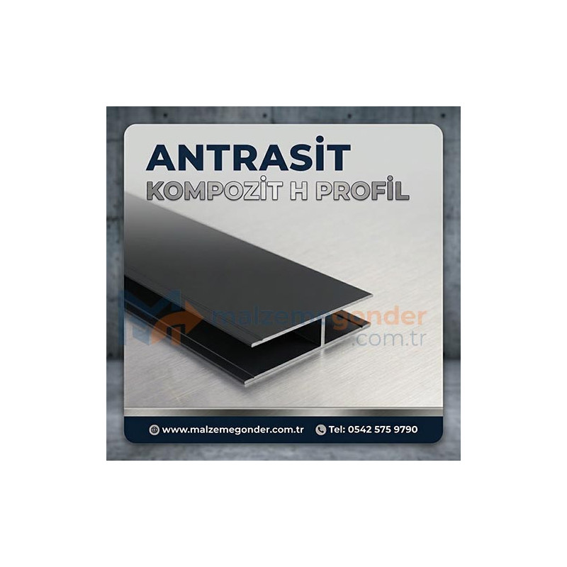 ANTRASİT KOMPOZİT H PROFİL (ALÜMİNYUM)