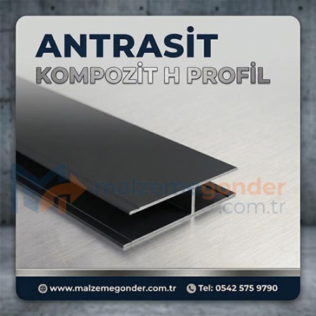 ANTRASİT KOMPOZİT H PROFİL (ALÜMİNYUM)