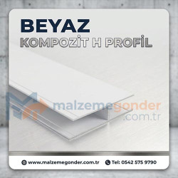 BEYAZ KOMPOZİT H PROFİL (ALÜMİNYUM)
