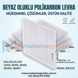 BEYAZ OLUKLU POLİKRBON - 2 DUVAR