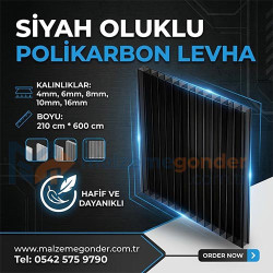 SİYAH OLUKLU POLİKRBON - 2 DUVAR