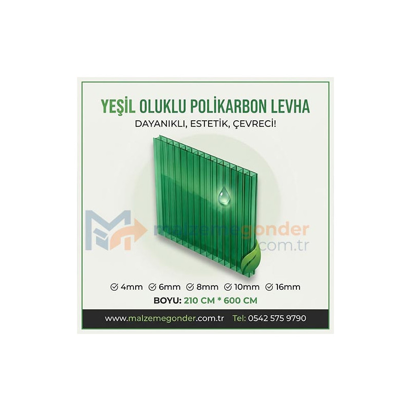 YEŞİL OLUKLU POLİKRBON - 2 DUVAR