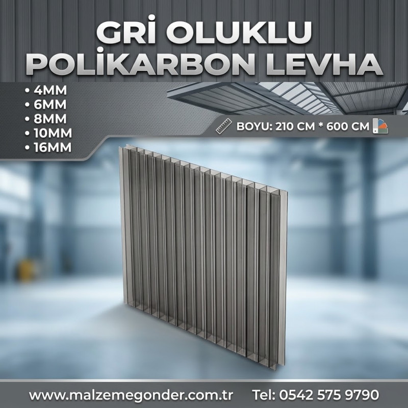 GRİ OLUKLU POLİKRBON - 2 DUVAR