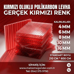 KIRMIZI OLUKLU POLİKRBON - 2 DUVAR