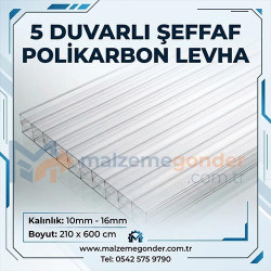 ŞEFFAF - 5 DUVAR TİTAN OLUKLU POLİKRBON
