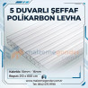 ŞEFFAF - 5 DUVAR TİTAN OLUKLU POLİKRBON