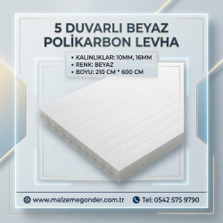 BEYAZ - 5 DUVAR TİTAN OLUKLU POLİKRBON