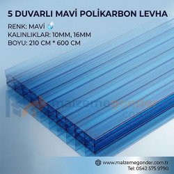 MAVİ - 5 DUVAR TİTAN OLUKLU POLİKRBON