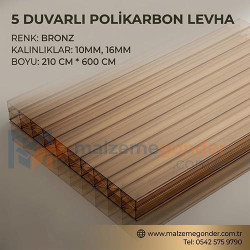 BRONZ - 5 DUVAR TİTAN OLUKLU POLİKRBON
