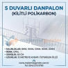 OPAL BEYAZ - 5  DUVAR DANPALON (KİLİTLİ POLİKARBON)
