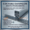 METALİK GRİ - 5  DUVAR DANPALON (KİLİTLİ POLİKARBON)