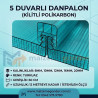 TURKUAZ - 5  DUVAR DANPALON (KİLİTLİ POLİKARBON)