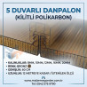 BRONZ - 5  DUVAR DANPALON (KİLİTLİ POLİKARBON)
