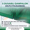 YEŞİL - 5  DUVAR DANPALON (KİLİTLİ POLİKARBON)