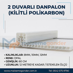 OPAL BEYAZ - 2 DUVAR DANPALON (KİLİTLİ POLİKARBON)