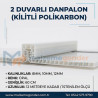 OPAL BEYAZ - 2 DUVAR DANPALON (KİLİTLİ POLİKARBON)