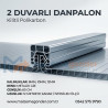METALİK GRİ - 2 DUVAR DANPALON (KİLİTLİ POLİKARBON)