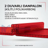 KIRMIZI - 2 DUVAR DANPALON (KİLİTLİ POLİKARBON)