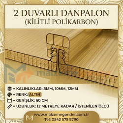 ALTIN - 2 DUVAR DANPALON (KİLİTLİ POLİKARBON)