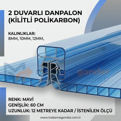 MAVİ - 2 DUVAR DANPALON (KİLİTLİ POLİKARBON)
