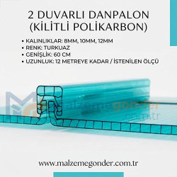TURKUAZ - 2 DUVAR DANPALON (KİLİTLİ POLİKARBON)