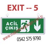 SAĞA KAPIYA KOŞAN ADAM - IŞIKLI EXIT ÇIKIŞ LEVHASI - EXIT 5