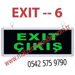 EXIT ÇIKIŞ YAZISI - ÇİFT TARAFLI IŞIKLI EXIT ÇIKIŞ LEVHASI - EXIT 6