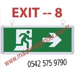 SAĞA KOŞAN ADAM - ÇİFT TARAFLI IŞIKLI EXIT ÇIKIŞ LEVHASI - EXIT 8