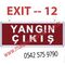 YANGIN ÇIKIŞ  - ÇİFT TARAFLI IŞIKLI EXIT ÇIKIŞ LEVHASI - EXIT 12