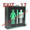 BAY/BAYAN WC - ÇİFT TARAFLI IŞIKLI EXIT ÇIKIŞ LEVHASI - EXIT 17