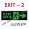 KAPIYA KOŞAN ADAM - IŞIKLI EXIT ÇIKIŞ LEVHASI - EXIT 2