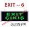 EXIT ÇIKIŞ YAZISI - ÇİFT TARAFLI IŞIKLI EXIT ÇIKIŞ LEVHASI - EXIT 6